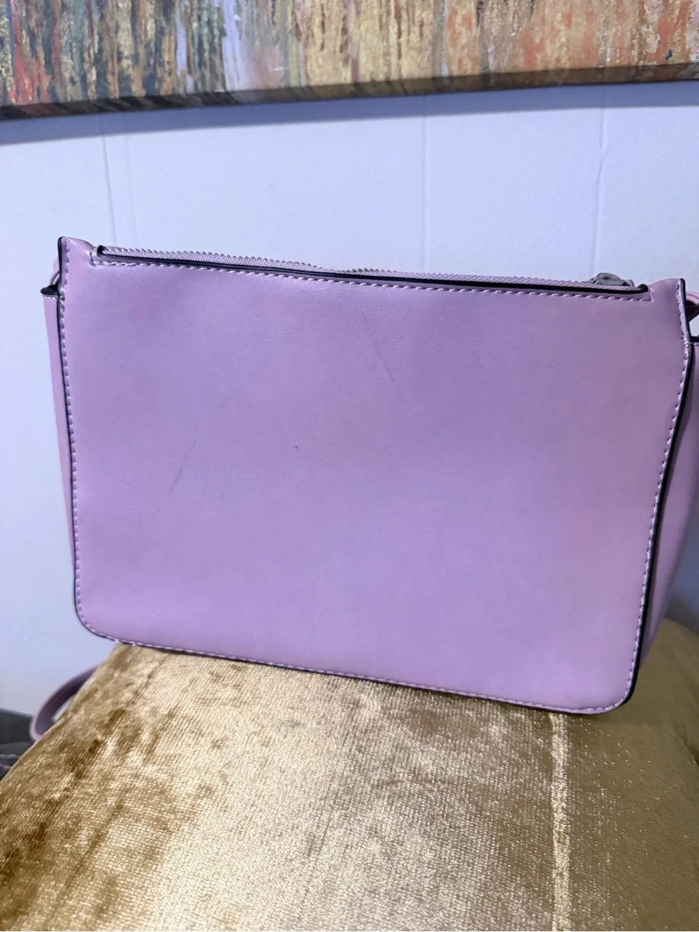 Nine West Mauve Faux-Leather Crossbody Bag